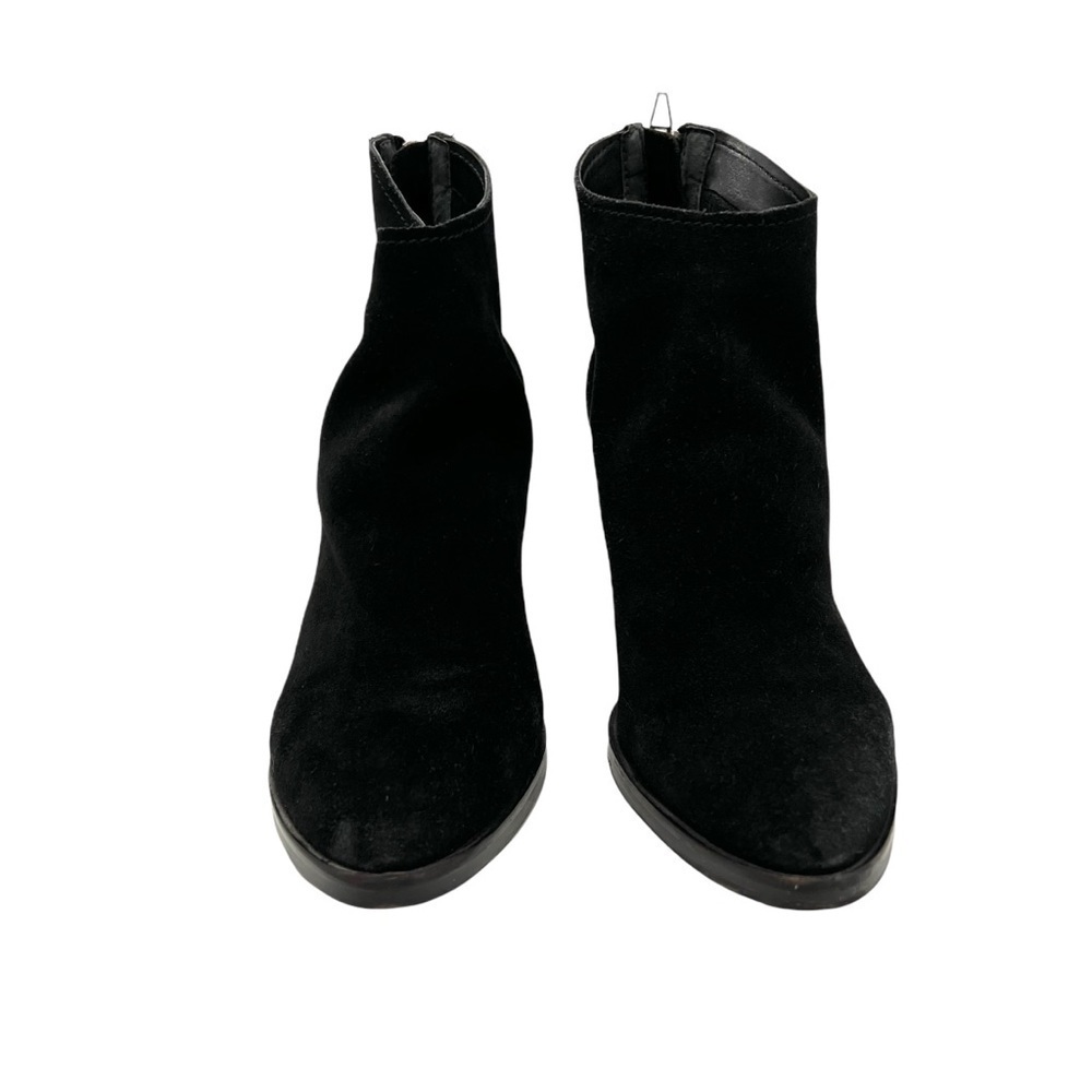 Dolce Vita Stevie Black Suede Leather Zip Back Heeled Ankle Booties Women 9 - Picture 2 of 11